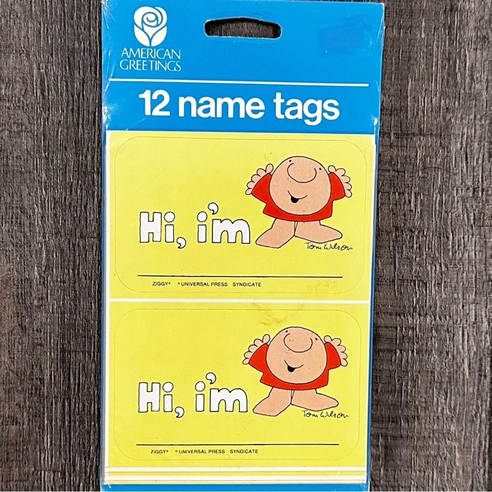 💞 New 12-Pack Ziggy Name Tags